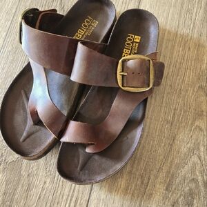 White MT Footbed Sandles